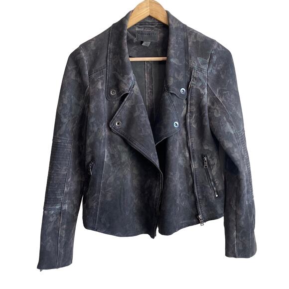 Marrakech Marni Scuba Moto Jacket Grey Antique Floral S - Picture 2 of 10